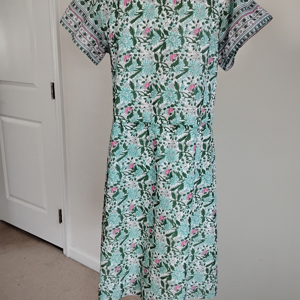 Talbots Cotton Floral Shift Dress Size 8P - Picture 4 of 6